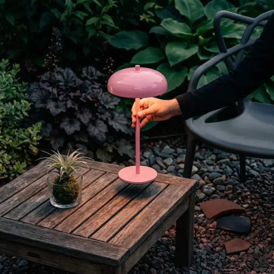 lampe de table sans fil couleur rose