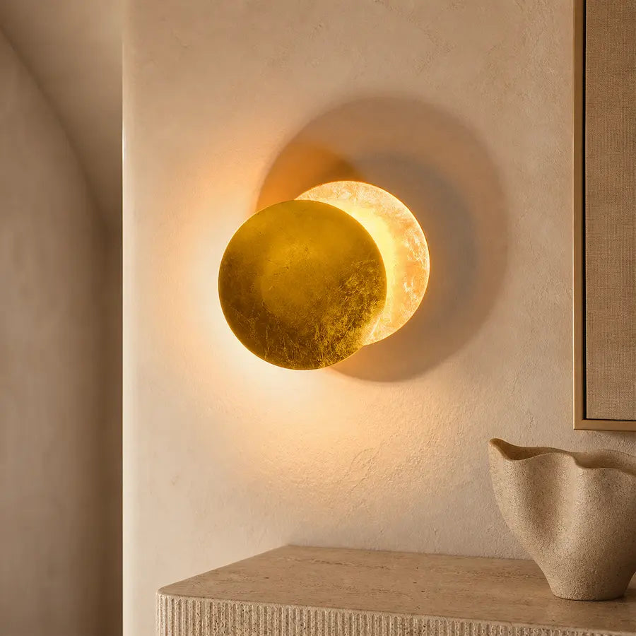Applique Murale en Forme d'Éclipse couleur doré