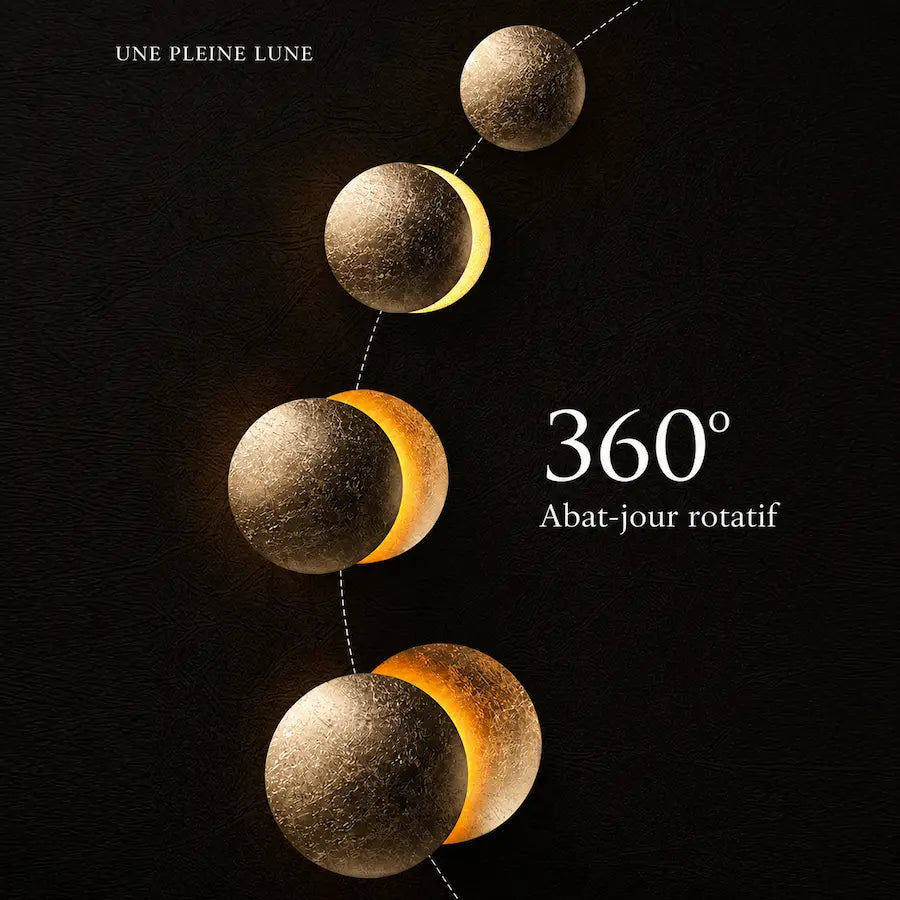 Applique Murale en Forme d'Éclipse 360 degrés