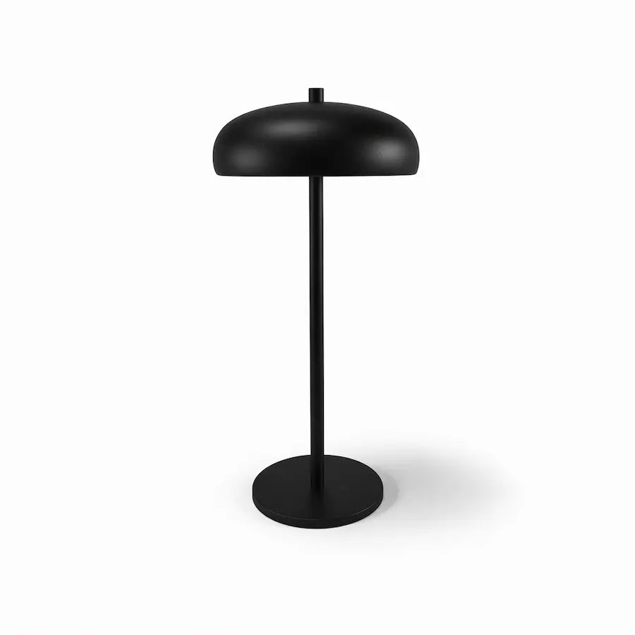 lampe de table sans fil en forme de champignon couleur noir