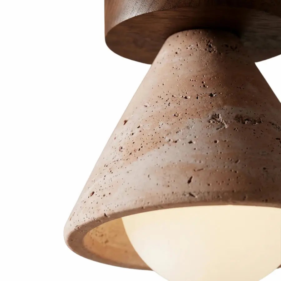 détails plafonnier travertin minimaliste