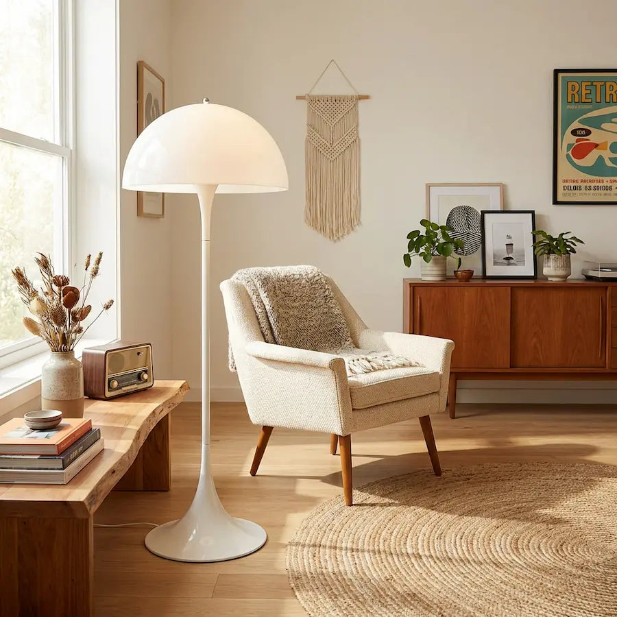 lampadaire blanc de salon led