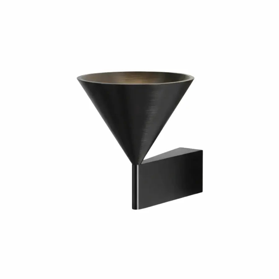 applique murale moderne forme conique couleur noir