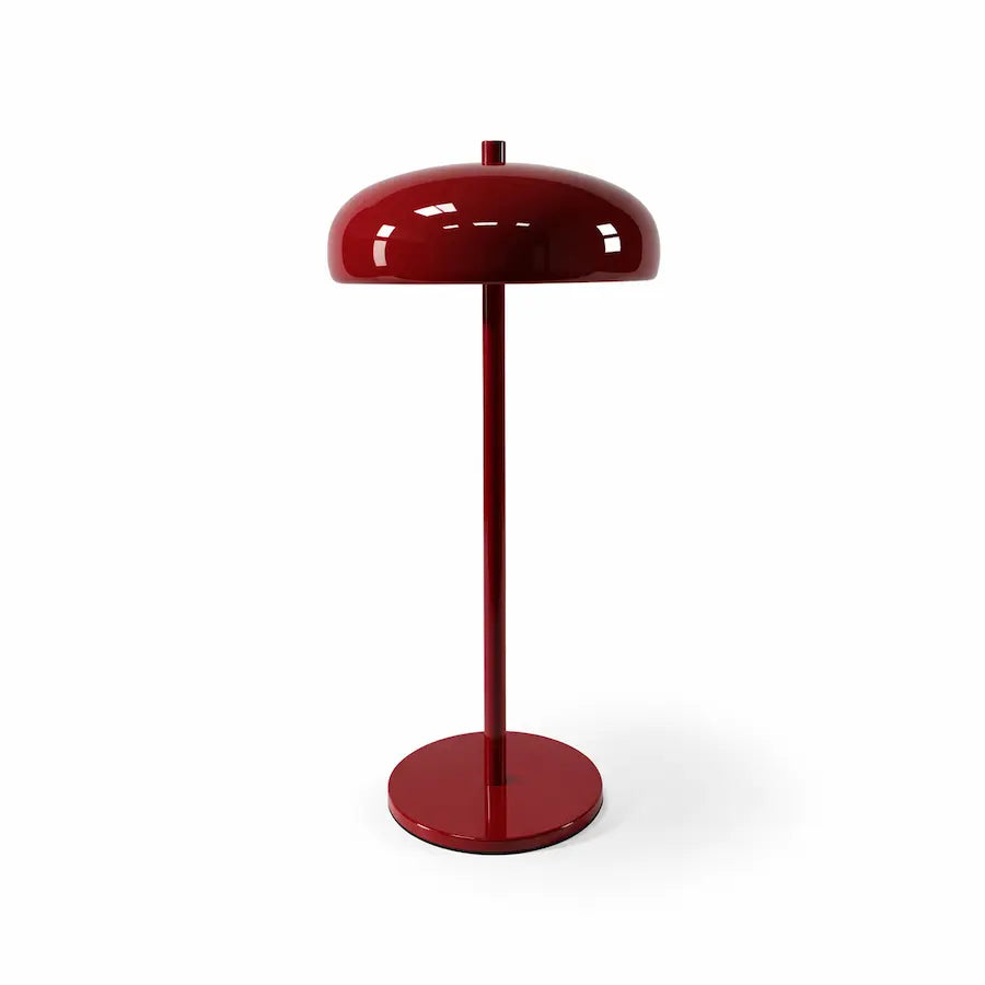 lampe de table sans fil en forme de champignon couleur rouge