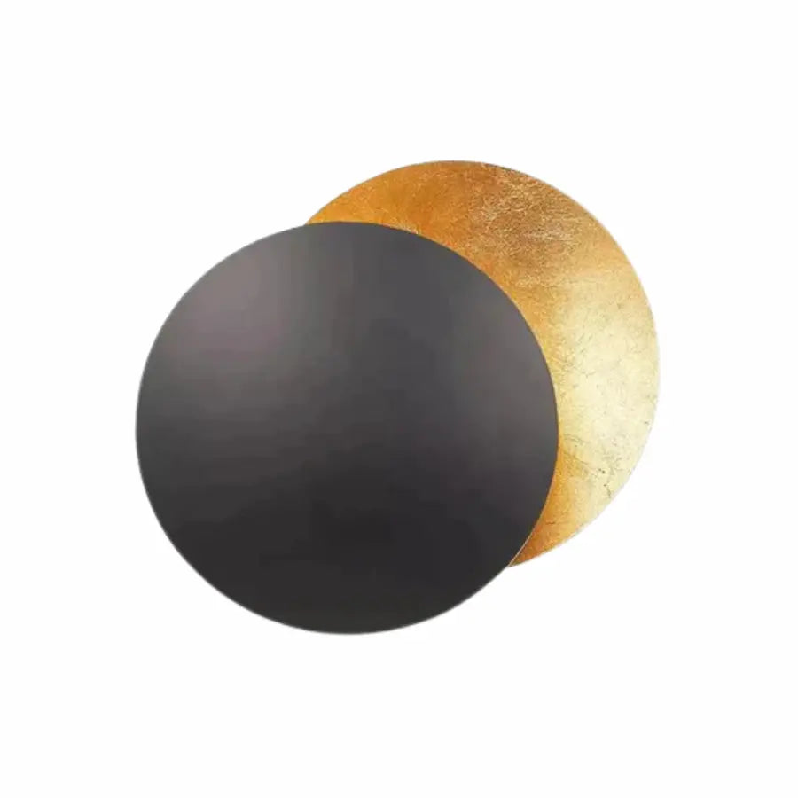 Applique Murale en Forme d'Éclipse couleur noir et doré