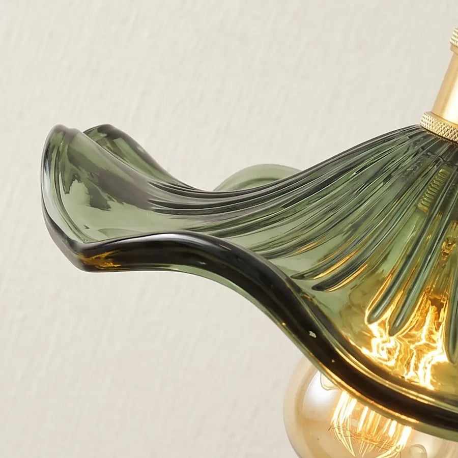 Détails Suspension Fleur au Style Rétro couleur vert