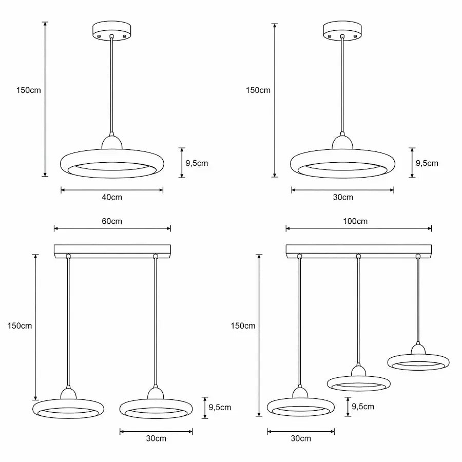 dimensions suspension moderne en travertin et bois en forme de disque