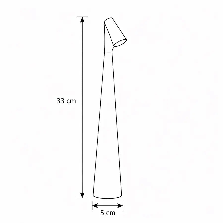 dimensions lampe de table minimaliste sans fil