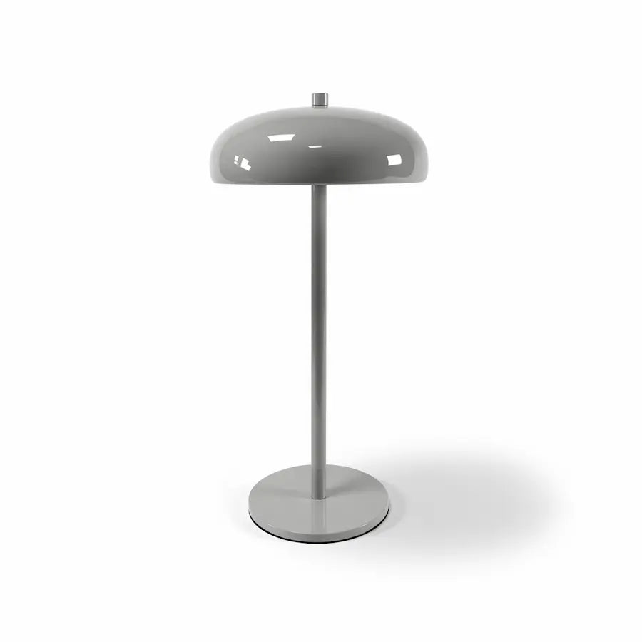 lampe de table sans fil en forme de champignon couleur grise