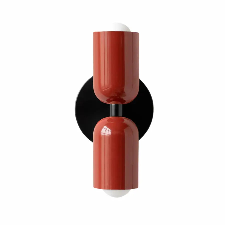 applique murale noir au design nordique couleur rouge