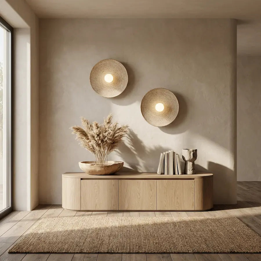 applique murale design organique en forme de disque salon