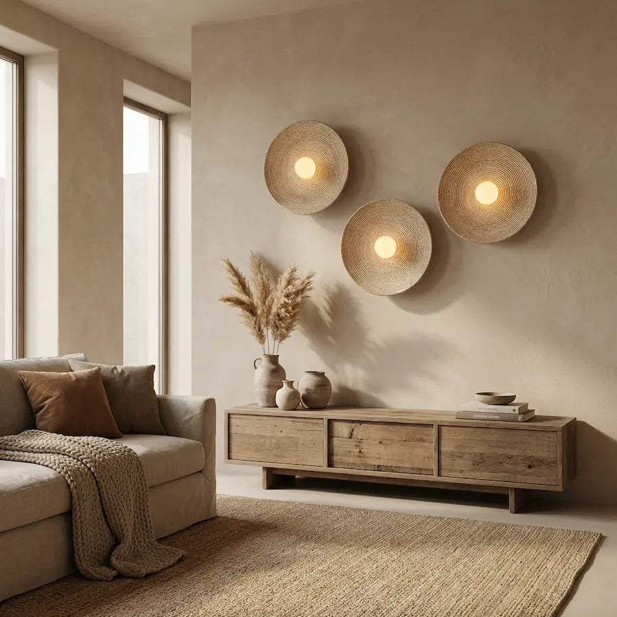 applique murale de salon en forme de disque 