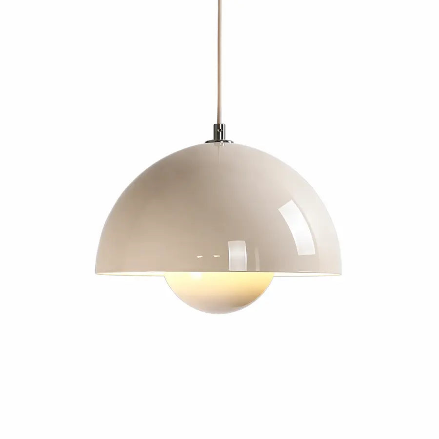 suspension luminaire design minimaliste couleur sable beige