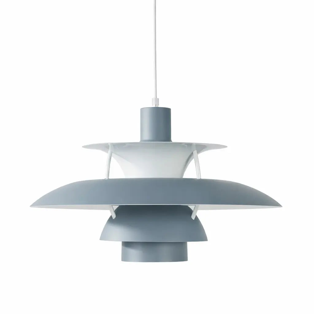 suspension macaron gris abat jour